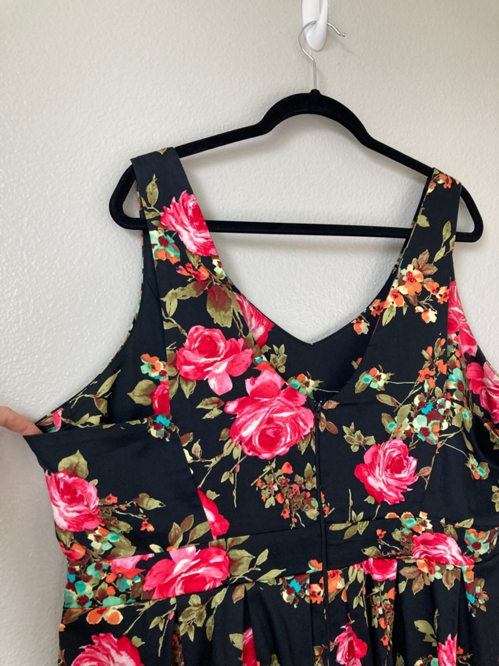 Ixia Modcloth Floral Pin Up Rockabilly Floral Fit & Flare Stretch Dress sz 2X - Picture 5 of 6